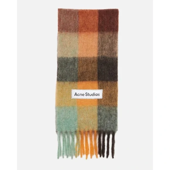 ACNE STUDIOS Checkered Mohair Scarf - Picture 2 of 8